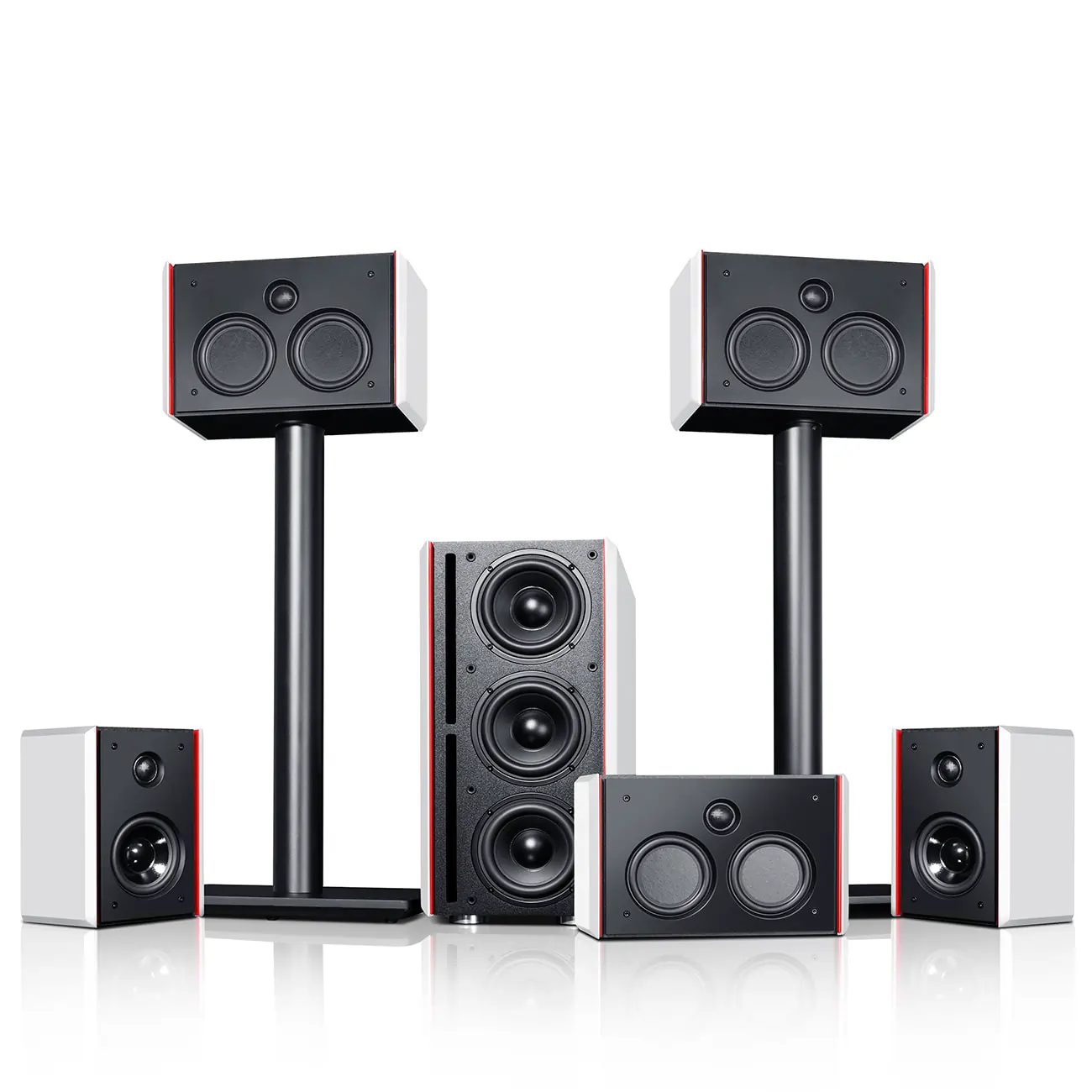Bild von Teufel Cinebar Ultima 5.1.4 THX Schwarz weiss roter rand