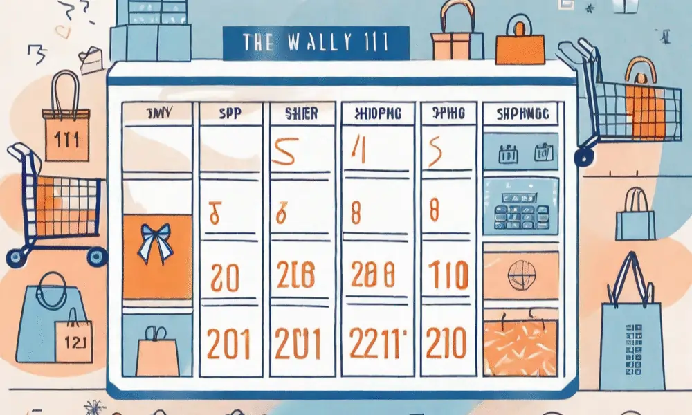 Foto von Kalender Singles Day in blau und orange und Geschenken